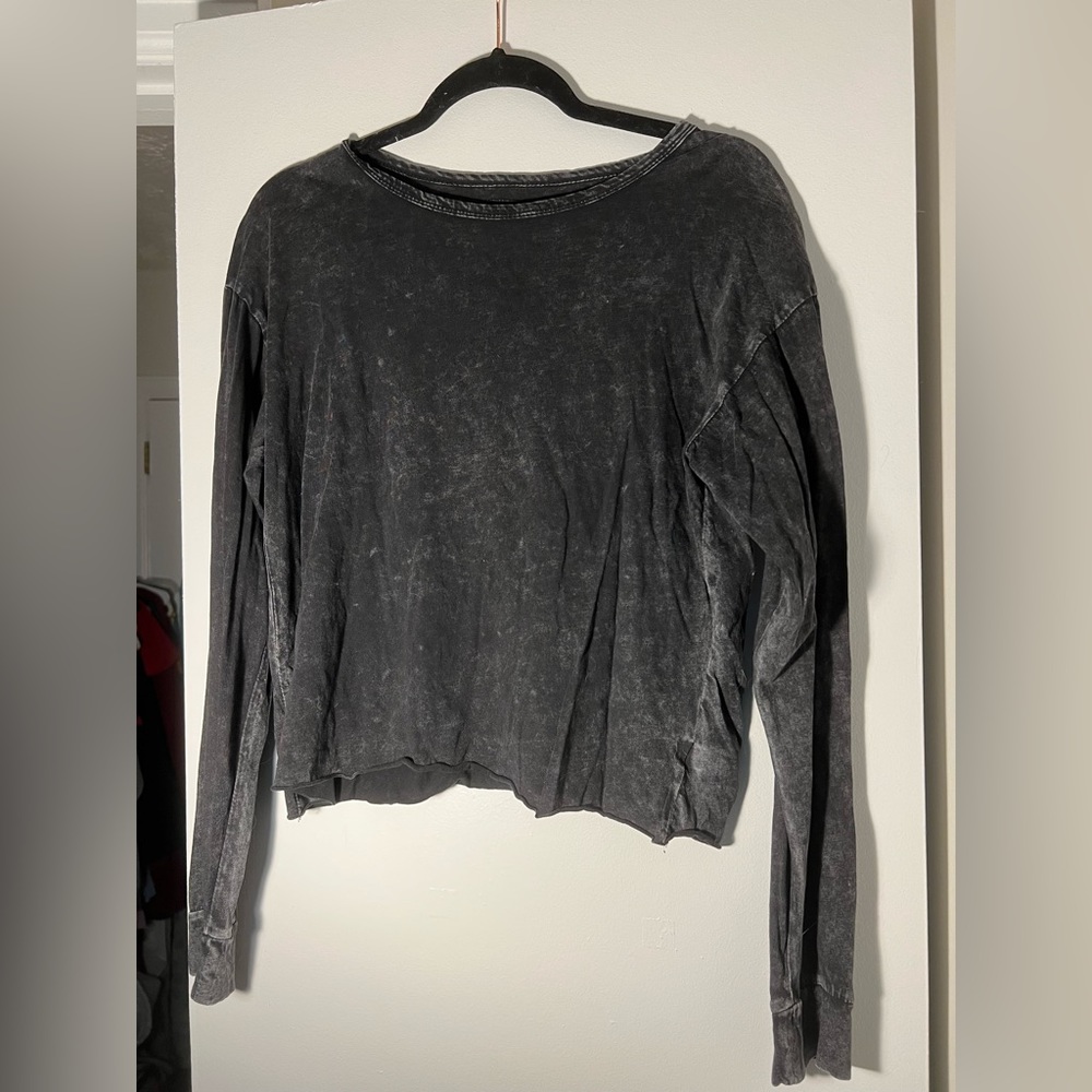 Gray Long Sleeve Caution To The Wind T-Shirt